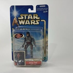 Vintage Hasbro Star Wars Saga #47 Jango Fett Slave I Pilot 3.75" Figure NIB 2002